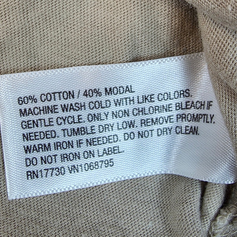 A New Day Tan Beige Cotton Modal Muscle Tee Sleeveless Shirt XXL Relaxed Fit - Picture 3 of 9